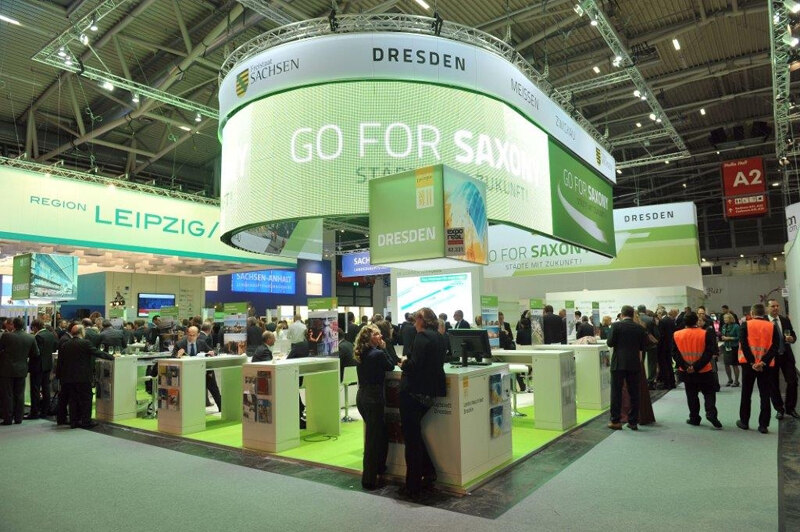 Impressionen vom sächsischen Gemeinschaftsstand auf der EXPO REAL 2013